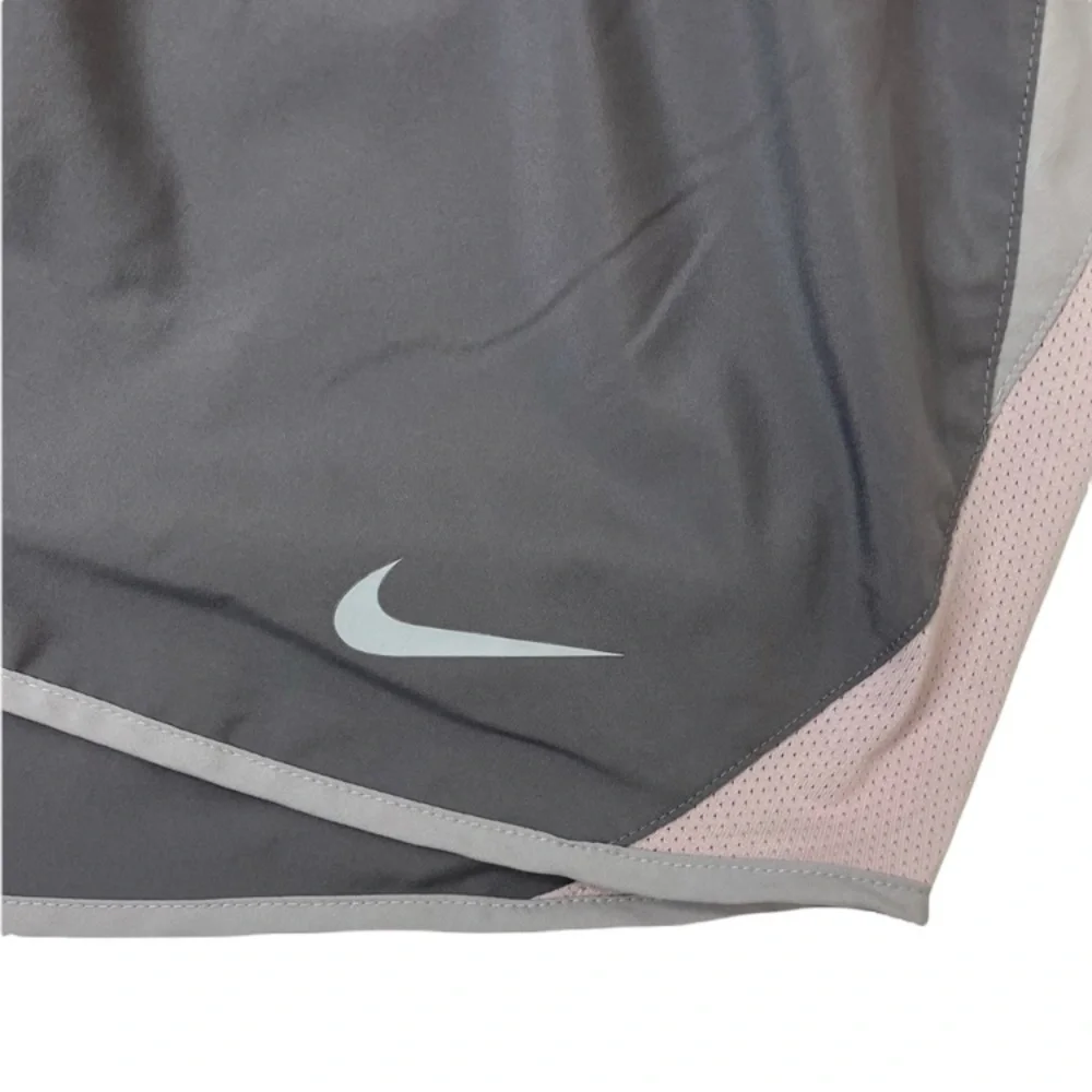 Nike Athletic Shorts Grey Pink White Mauve Sports Gym Running Shorts Size Large
